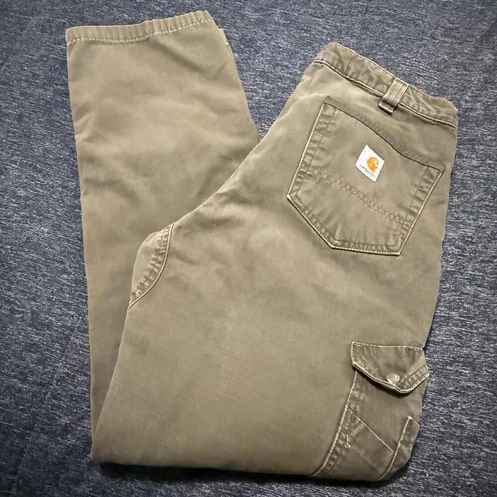 Carhartt Pants Mens 34x32 Brown Double Knee Work Grunge Street B342